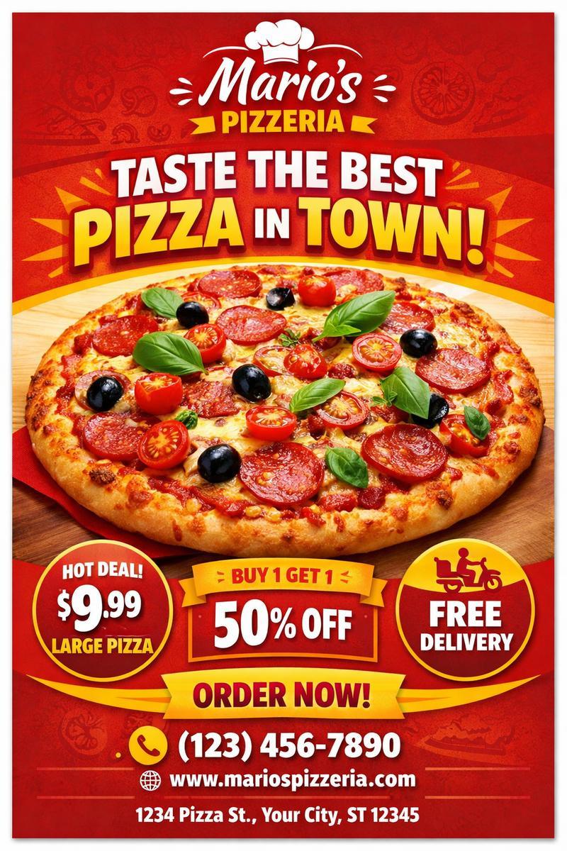 Panfleto Pizzaria
